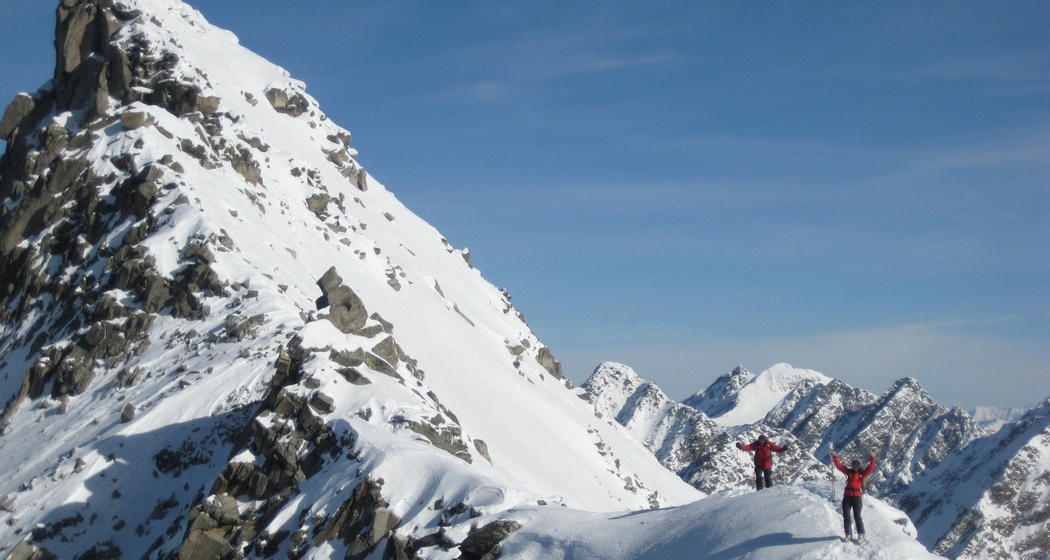 Auf dem Grat mit Piz Ravetsch