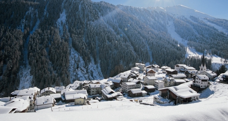 Ausblick auf Samnaun-Compatsch
