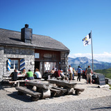 Rest at the Carschinahütte, Partnun, St. Antönien
