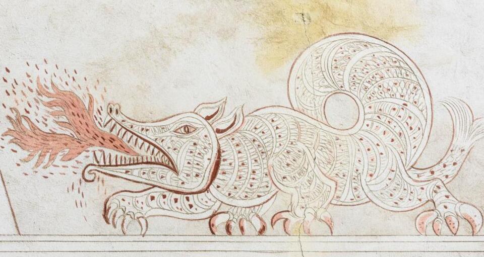 der Drache schützt vor Unwettern und hält Dämonen fern.