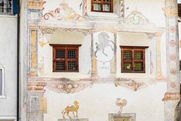 Pittura murale del cronista e pittore itinerante Hans Ardüser del 1595.