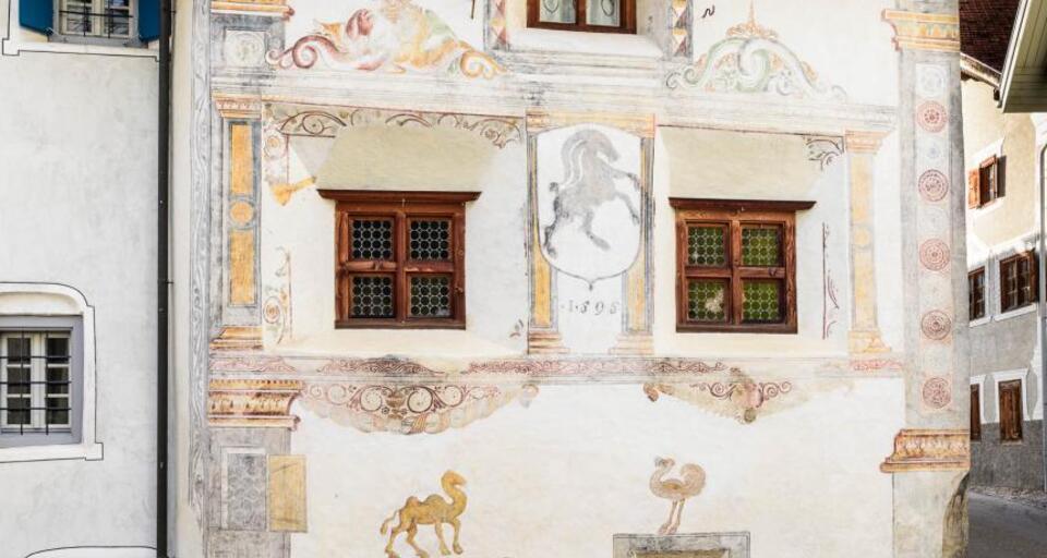 Wandmalerei vom Chronisten und Wandermaler Hans Ardüser von 1595.