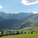 View from Sedrun to Rueras