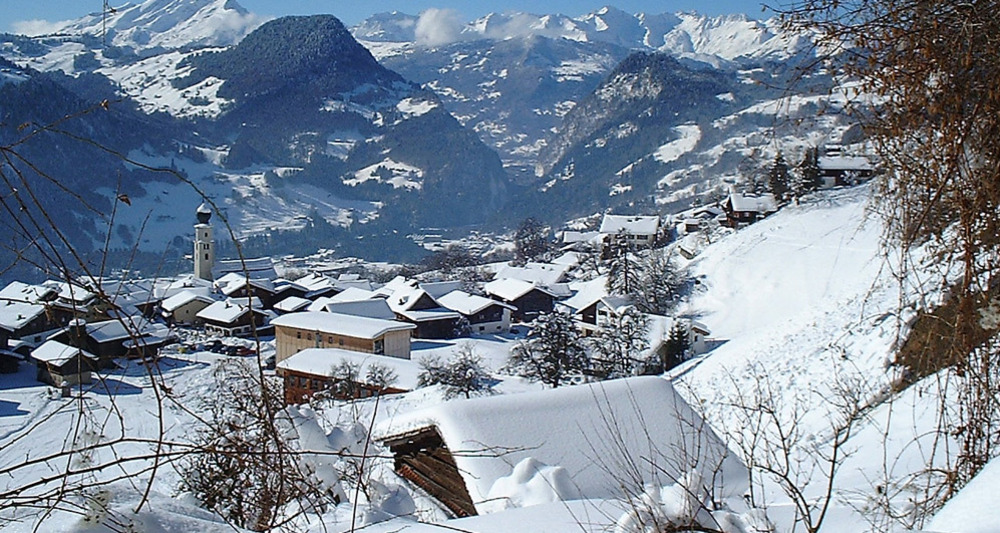 Blick Richtung Bündner Rheintal mit dem Calanda