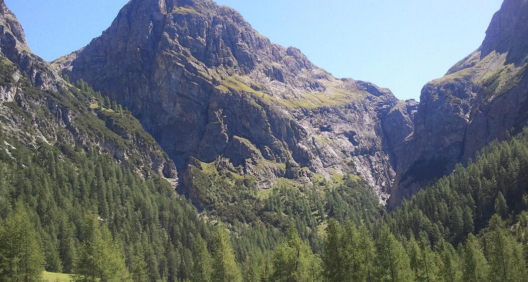 Blick von der Alp Uina Dadaint in Richtung Uina-Schlucht