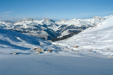 Blick auf die Fideriser Heuberge