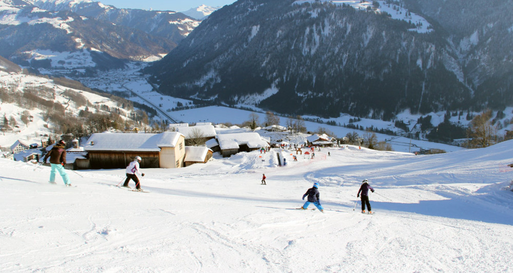 Skipiste, Skilift Flensa in Seewis
