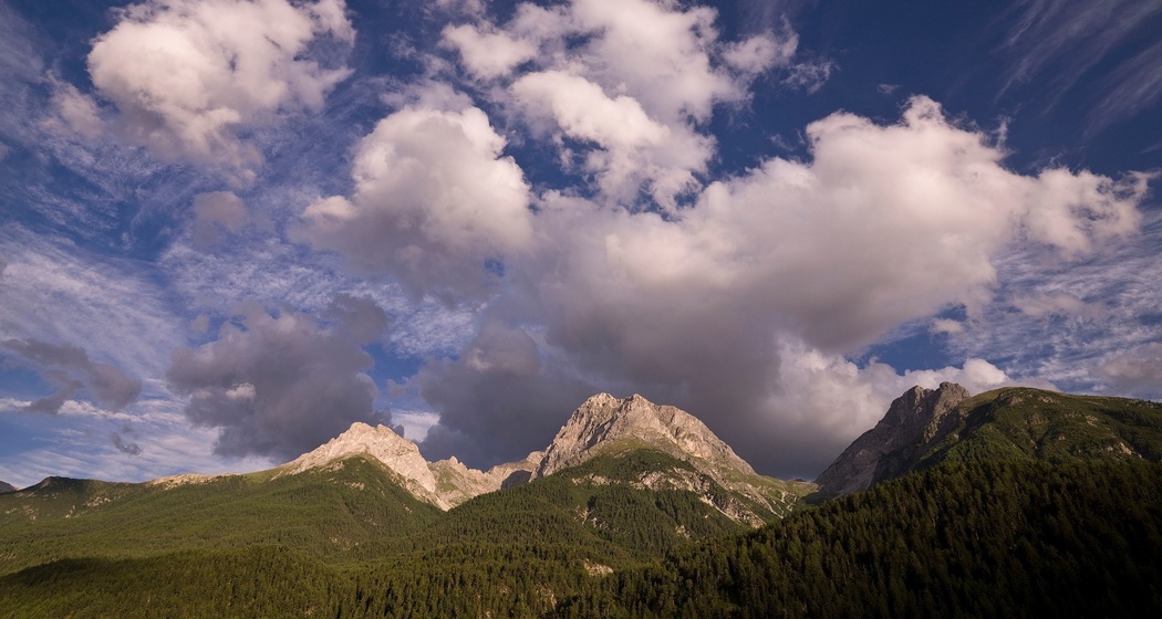 Die Unterengadiner Bergwelt mit dem Piz Lischana