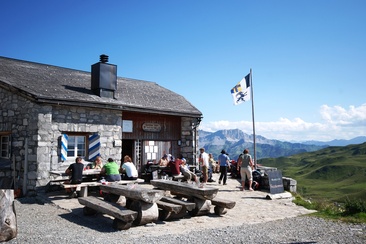 View from Carschinahütte