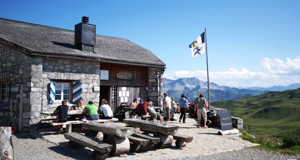 Aussicht Carschinahütte