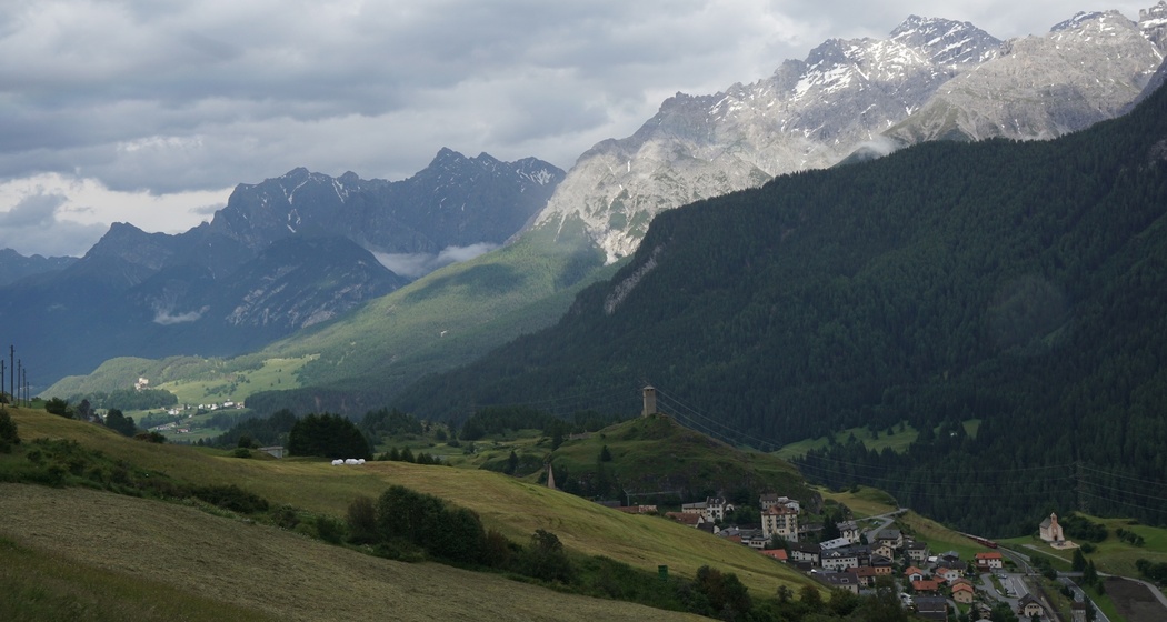 Blick auf die Unterengadiner Dolomiten
