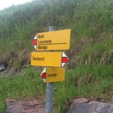 Signpost Hiking Route Munt