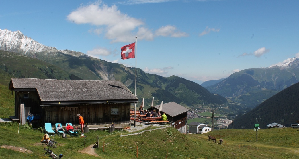 Hütte Las Palas mit Blick ins Tal