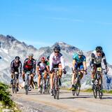 Partecipante all'Alpine Challenge sul Passo dell'Albula.