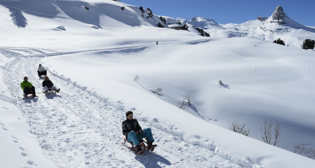 Schlittelweg Kapelle Zerfreila; Foto: Robert Bösch