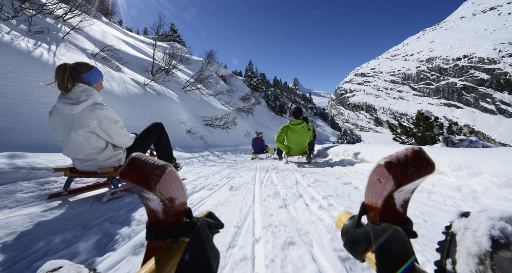Schlittelweg Kapelle Zerfreila; Foto: Robert Bösch