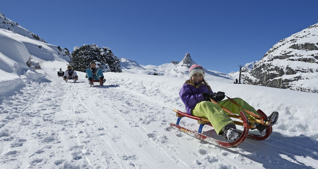 Schlittelweg Zerfreila; Foto: Robert Bösch
