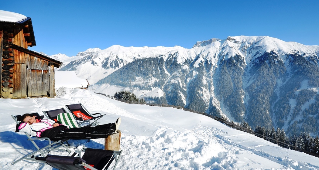 Sonnebaden bei der Bodahütte