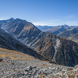 Vue sur la Val Tantermozza depuis Murtaröl. Cette partie arrière de la vallée est inaccessible à pied et est un paradis pour les chamois.