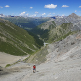 Im steilen und rutschigen Aufstieg zur Fuorcla Trupchun