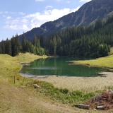 Lag da Laus niché dans les prairies et les forêts