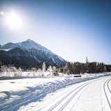 Langlaufloipe entlang des Heidsees