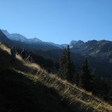 Montée au soleil du matin