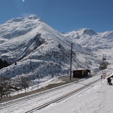 Shortly after the start in Tschamut