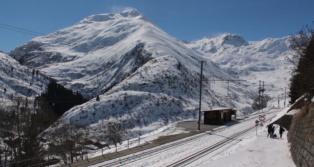 Kurz nach dem Start in Tschamut
