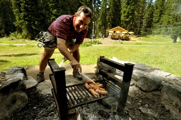 Die Feuerstelle beim Seilpark