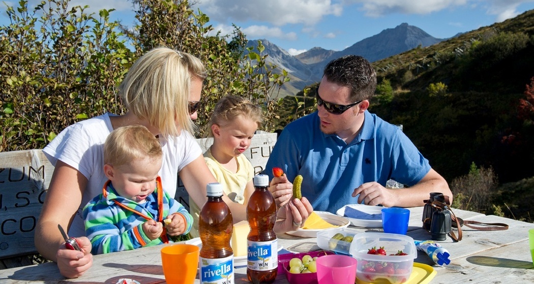 Picknick beim Rot Tritt
