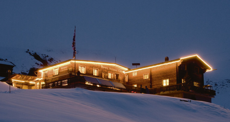 Das Berggasthaus im Winter