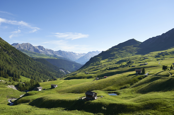 Vista dalla locanda di montagna Strassberg