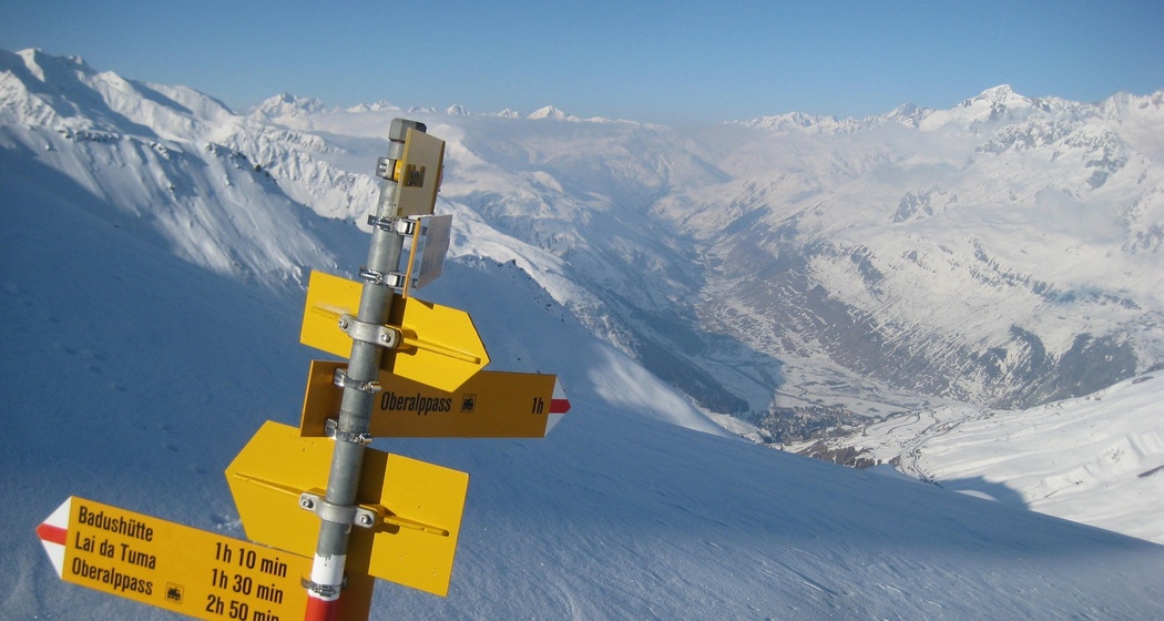 Tiefblick auf Andermatt