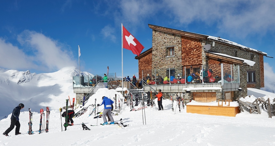 Die Hörnli-Hütte im Winter