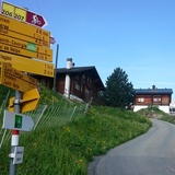 Abzweigung in Cavorgia nach Stagias