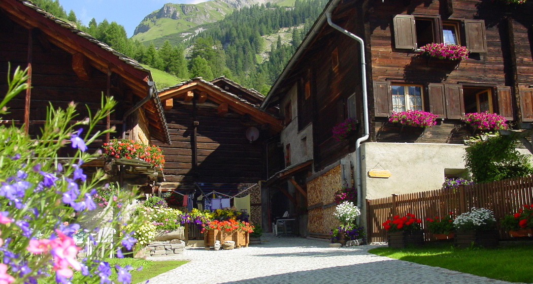 Walserhäuser in Splügen