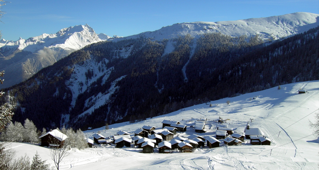 Wintersportgebiet Obermutten