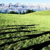 Sicht auf die Churfirsten von Flumserberg