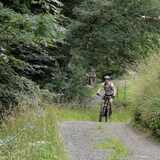 Traverse on the forest path in the direction of Unter Valzeina