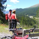 Aussicht im God Splars über den Inn auf Chapella