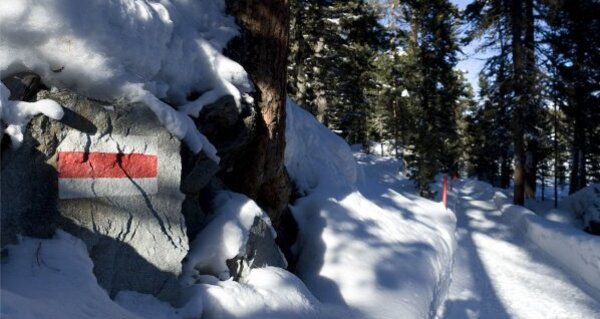 Markierter Winterwanderweg