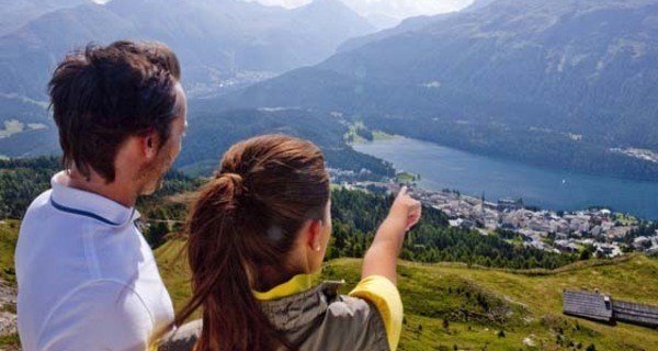 Blick auf St. Moritz