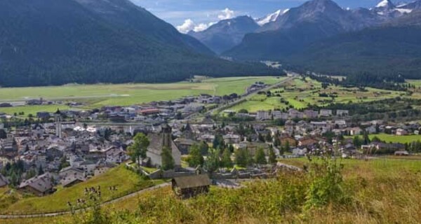 Blick auf Samedan