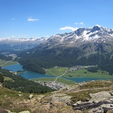 Vue sur le chemin vers le Lej da la Tscheppa