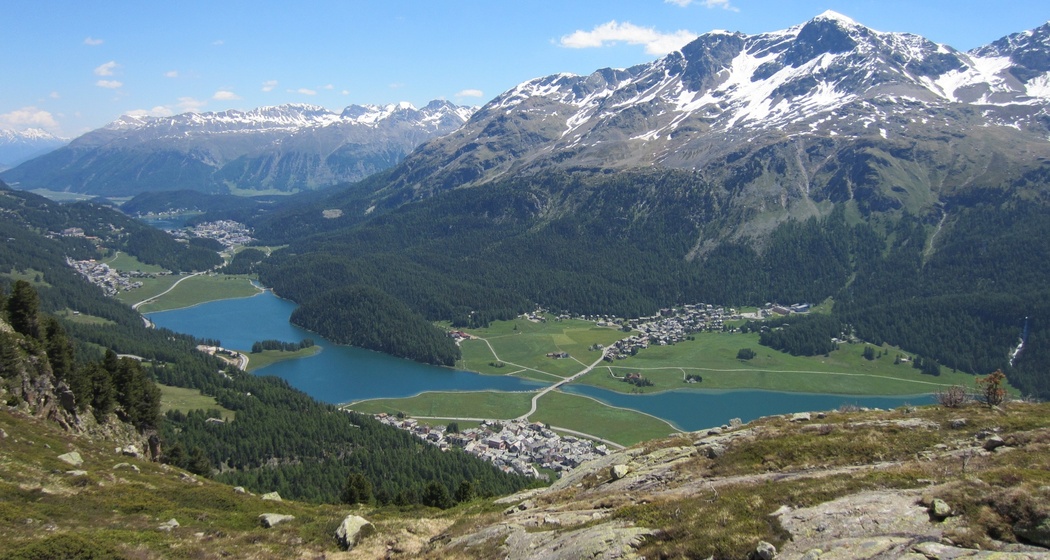 Ausicht auf dem Weg zum Lej da la Tscheppa