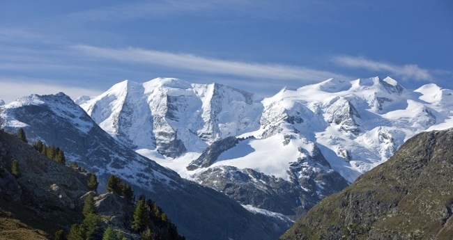 Aussicht auf die Bernina Gruppe