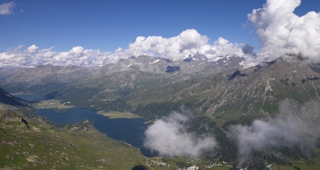 Aussicht auf die Oberengadiner Seen