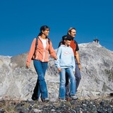 Wandern hoch über Davos