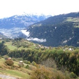 Blick auf Waltensburg und Richtung Ilanz